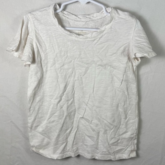Garnet Hill White Short Sleeve Tee Kids Size M - Picture 1 of 4
